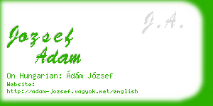 jozsef adam business card